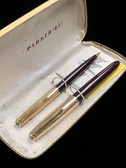 Parker 51 Aerometric Fill Fountain Pen & Pencil Set GF Caps in box