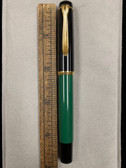 Vintage Pelikan M150 Green Fountain Pen Broad 14K 