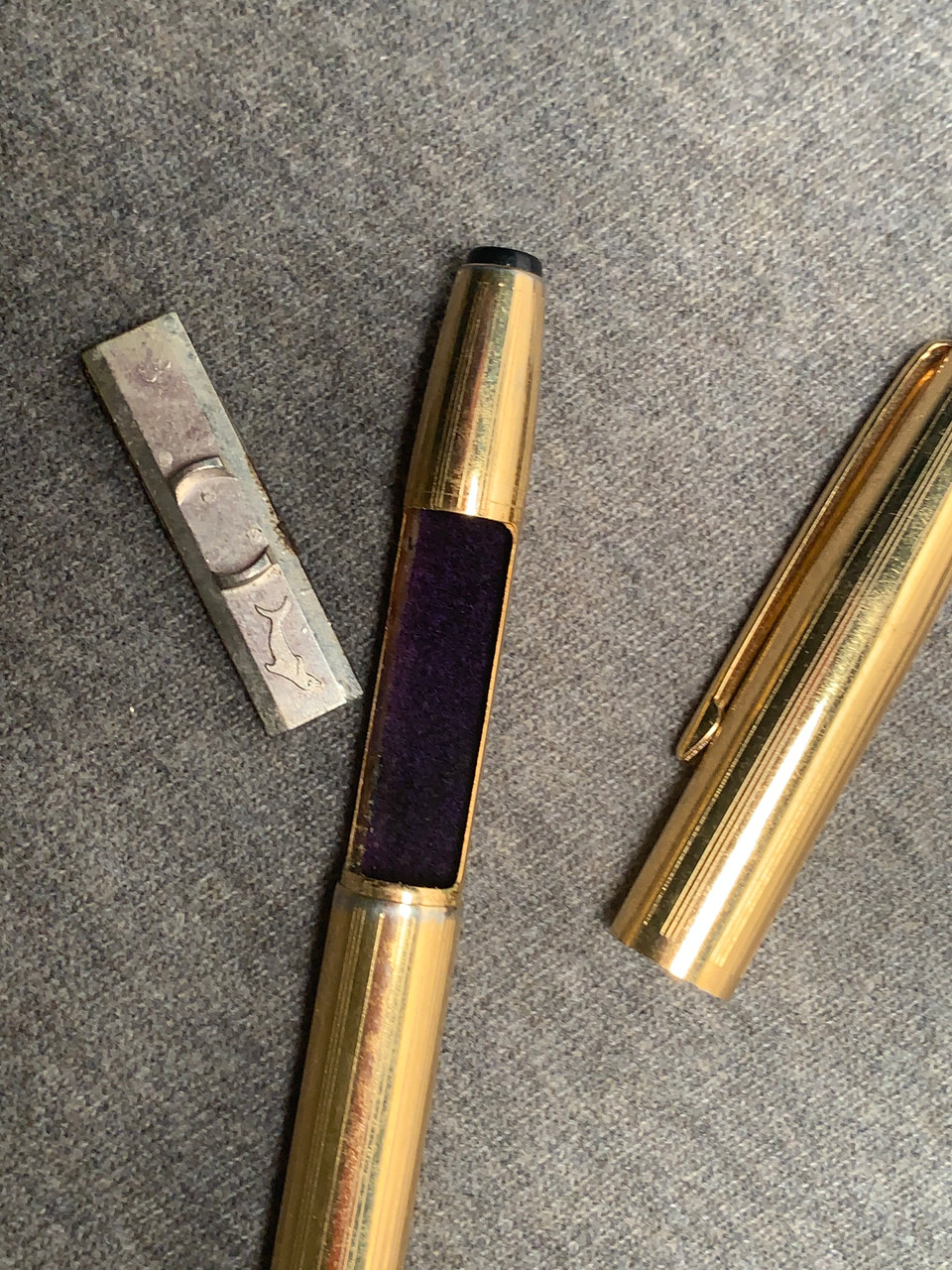GOLDRING BALLPOINT PEN WITH HIDDEN RUBBER STAMP AND INKPAD