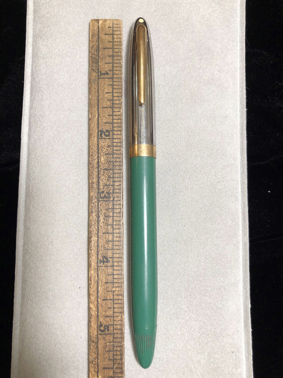 SHEAFFER SNORKEL GREEN FOUNTAIN PEN
