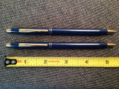 CROSS BALLPOINT AND PENCIL SET IN BLUE ENAMEL