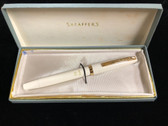 SHEAFFER IMPERIAL FOUNTAIN PEN RARE WHITE COLOR W/ PRICE STAMP IN BOX