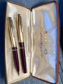 SHEAFFER CREST IMPERIAL FOUNTAIN PEN AND PENCIL IN BOX