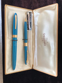 SHEAFFER ADMIRAL FEATHERTOUCH SNORKEL FOUNTAIN PEN AND PENCIL NOS IN BOX