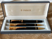 PARKER DUOFOLD 3 PIECE SET ROLLERBALL PEN, BP, PENCIL NEW IN BOX