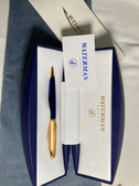 WATERMAN EDSON BALLPOINT PEN IN BLUE SAPPHIRE NEW IN BOX