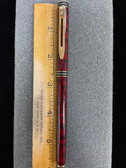 WATERMAN EXCLUSIVE BURGUNDY RED MARBLE LACQUER FOUNTAIN PEN 18K M