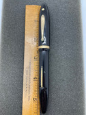 VINTAGE OVERSIZE SHEAFFER BLACK BALANCE FOUNTAIN PEN M 14K