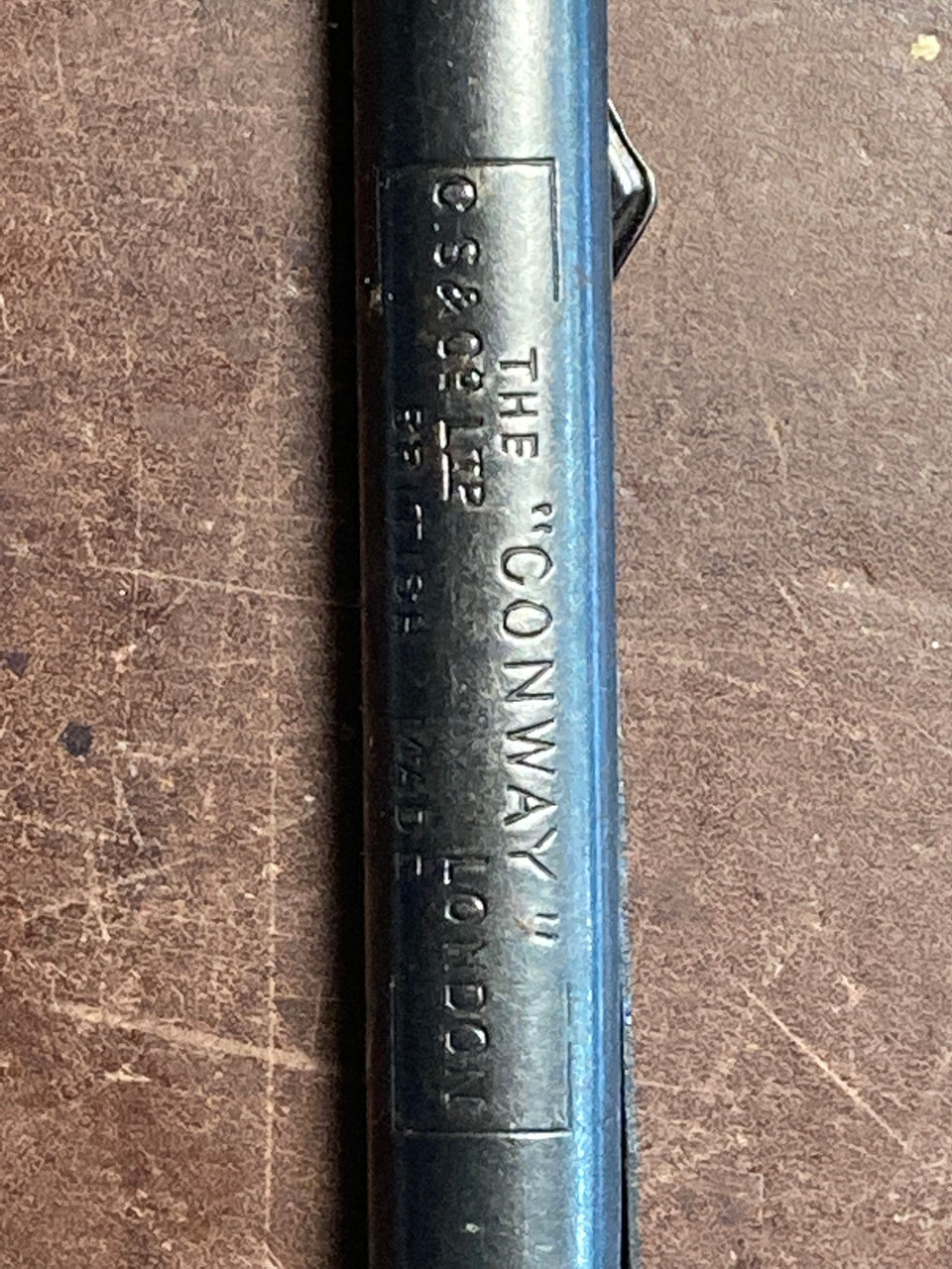 CONWAY STEWART EARLY METAL POCKET CASE FOR FOUNTAIN PEN