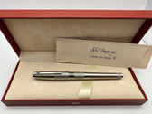 S.T. DUPONT FIDELIO FOUNTAIN PEN BRUSHED STAINLESS M 18K 