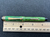 GOLD MEDAL JADE GREEN 3 CAP BAND FOUNTAIN PEN XF 14K