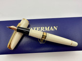 WATERMAN CHARLESTON IVORY FOUNTAIN PEN XF 18K NEW IN BOX