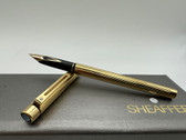 SHEAFFER SLIM TARGA OPAL FOUNTAIN PEN GOLD ELECTROPLATE F 14K