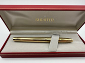SHEAFFER IMPERIAL 797 GOLD PLATE FLUTED FOUNTAIN PEN NEW IN BOX F 14K