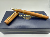 WATERMAN LE MAN 100 OLIVE BRIARWOOD FOUNTAIN PEN F 18K NEW IN BOX