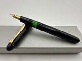 PELIKAN 120 FOUNTAIN PEN BLACK & GOLD TRIM OBLIQUE MEDIUM NIB