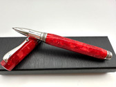 MONTEGRAPPA SYMPHONY RED MARBLE CELLULOID ROLLERBALL PEN