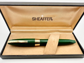 SHEAFFER PFM III SNORKEL FOUNTAIN PEN GREEN F 14K IN BOX 