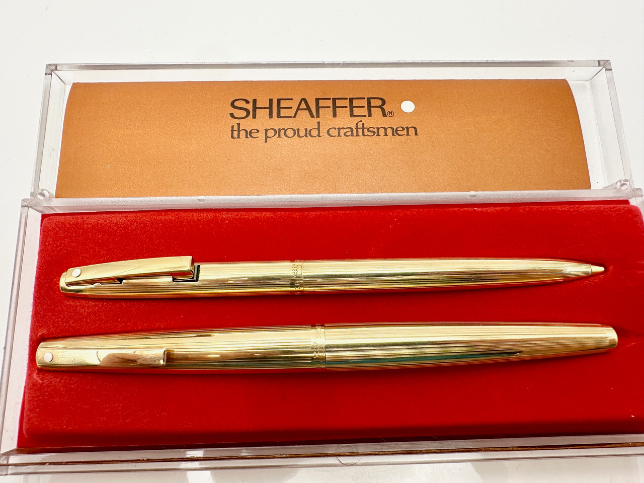 SHEAFFER IMPERIAL STYLIST WHITE DOT 12K GF FOUNTAIN PEN 14K