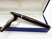 WATERMAN CARENE MARINE AMBER FOUNTAIN PEN IN BOX F 18K