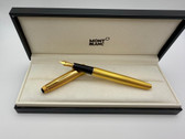 MONTBLANC MEISTERSTUCK SOLITAIRE 144V VERMEIL BARLEY FOUNTAIN PEN F 18K IN BOX