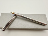 WATERMAN SLIM GOUTTE STERLING SILVER FOUNTAIN PEN TURQUOISE CABOCHON STONE B 18K