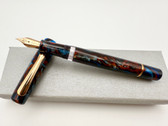NARWHAL SCHUYLKILL DRAGONET SAPPHIRE FOUNTAIN PEN FINE NIB