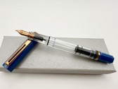 TWSBI ECO BRZ PISTON FILL FOUNTAIN PEN INDIGO BLUE BRONZE TRIM EXTRA FINE