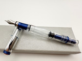 TWSBI DIAMOND 580ALR PISTON FILL DEMONSTRATOR FOUNTAIN PEN NAVY BLUE BROAD