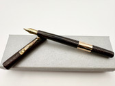 WATERMAN 15 BCHR EYEDROPPER FOUNTAIN PEN 14K SOLID GOLD BAND M #5 NY FLEX NIB