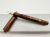 WATERMAN 52V WOODGRAIN RING TOP FOUNTAIN PEN #2 F 14K BUTTER FLEX