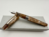KILK ORIENT DARK BEIGE FOUNTAIN PEN STERLING TRIM BB NIB