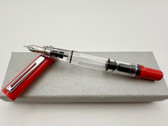 TWSBI ECO T DEMONSTRATOR RED FOUNTAIN PEN 1.1 BROAD NIB