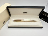 MONTBLANC MEISTERSTUCK GEOMETRY SOLITAIRE CHAMPAGNE GOLD MIDSIZE BALLPOINT PEN