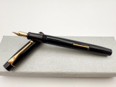 THE DE LA RUE 1332 7422 FOUNTAIN PEN M 14K #22 BUTTER FLEX NIB W STICKER ON BARREL