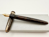 PARKER VACUMATIC GOLD PEARL FOUNTAIN PEN F 14K NIB