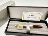 PILOT E95S FOUNTAIN PEN BURGUNDY IVORY M 14K NIB