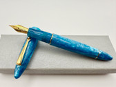 LEONARDO FURORE SMERALDO EMERALD BLUE FOUNTAIN PEN M NIB