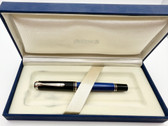 PELIKAN SOUVERAN M400 BLUE & BLACK FOUNTAIN PEN 14K