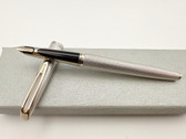 WATERMAN CF STERLING SILVER BARLEYCORN FOUNTAIN PEN F 18K