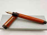 PARKER SENIOR DUOFOLD RED PERMANITE FOUNTAIN PEN FINE 14K