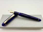 PLATINUM #3776 CENTURY FOUNTAIN PEN CHARTRES BLUE B 14K