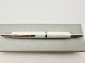 PILOT DECIMO WHITE VANISHING POINT FOUNTAIN PEN F 18K