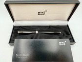MONTBLANC PIX ROLLERBALL PEN BLACK PLATINUM TRIM