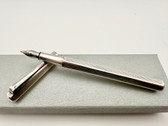 CARAN D'ACHE ECRIDOR RETRO SILVER RHODIOM BARLEY FOUNTAIN PEN M NIB