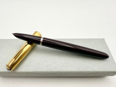 PARKER 51 RARE PLUM COLOR AEROMETRIC FOUNTAIN PEN F 14K