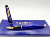 WATERMAN CARENE ABYSS BLUE GOLD ROLLERBALL PEN IN BOX