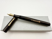 WATERMAN 55 BLACK CHASED HARD RUBBER FOUNTAIN PEN F 14K #5 FLEX NIB
