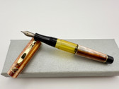 STIPULA VENTIDUE 22 AMBER FOUNTAIN PEN M TITANIO NIB