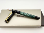 PELIKAN M200 GREEN MARBLE FOUNTAIN PEN M 14K NIB